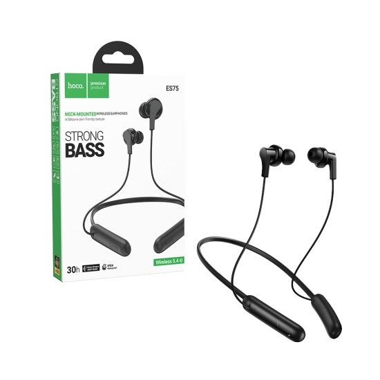 Auscultadores Neckband Hoco ES75 Niya Preto